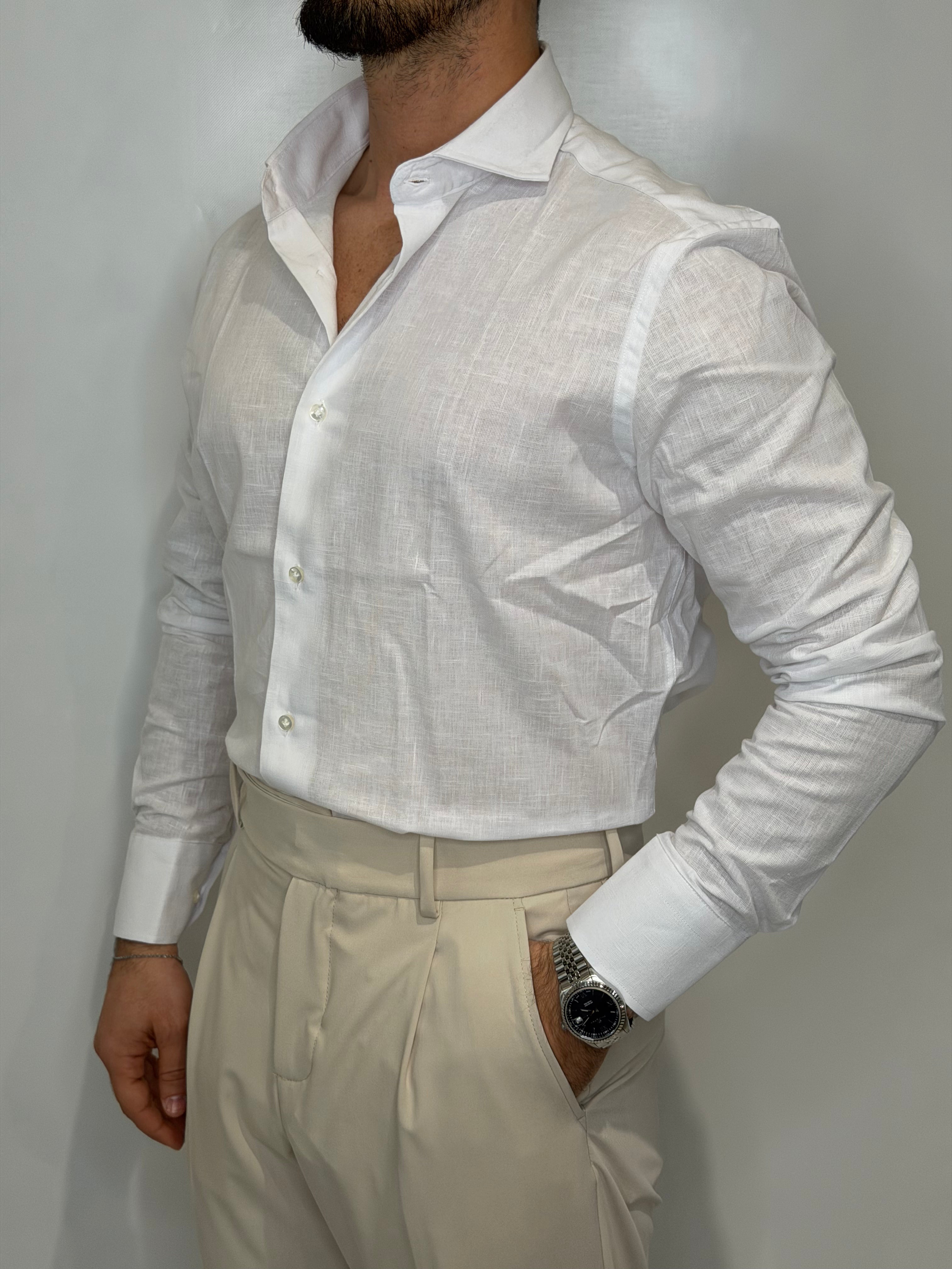 Camicia Lino bianca